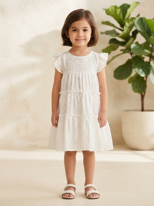 Beautiful, budget-friendly Floral Hollow-Out Frock