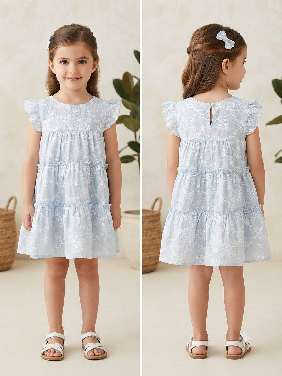 Beautiful, budget-friendly Floral Hollow-Out Frock