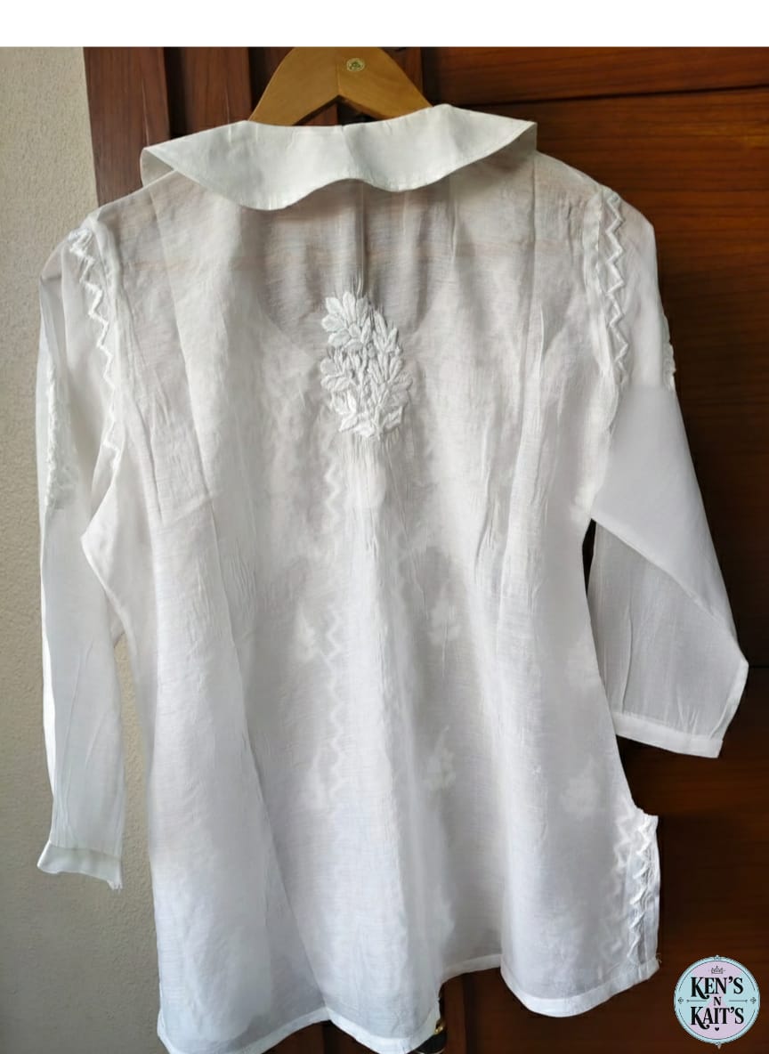 Chanderi Chikenkari Shirt