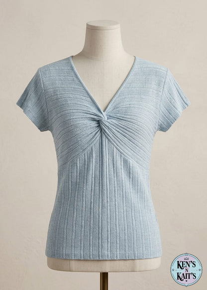 Twist-Front Ribbed Top