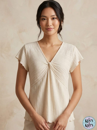 Twist-Front Ribbed Top
