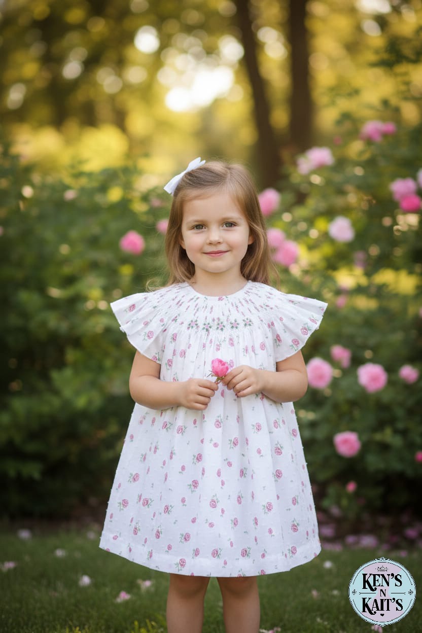 Hand Smocked Embroidered Design (Imported)