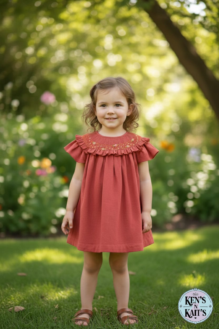 Hand Smocked Embroidered Design (Imported)