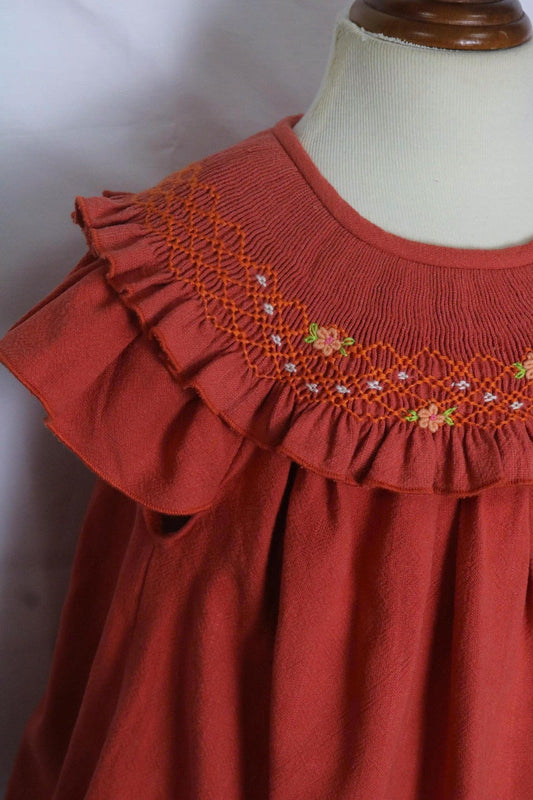 Hand Smocked Embroidered Design (Imported)