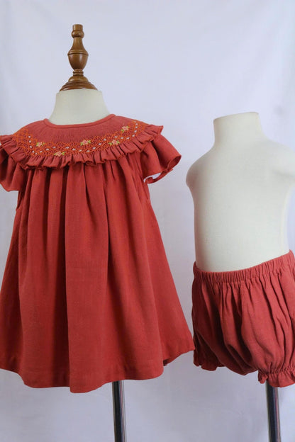 Hand Smocked Embroidered Design (Imported)