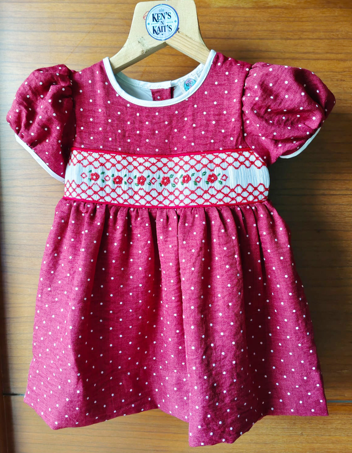 Hand Smocked Embroidered Design (Imported)
