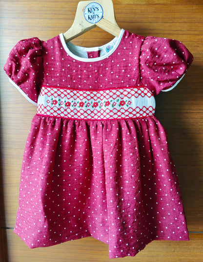 Hand Smocked Embroidered Design (Imported)