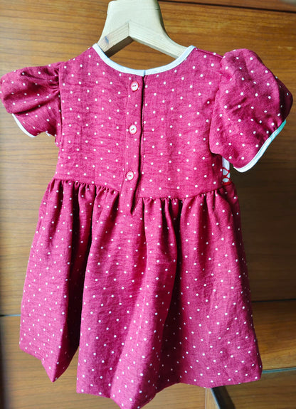 Hand Smocked Embroidered Design (Imported)