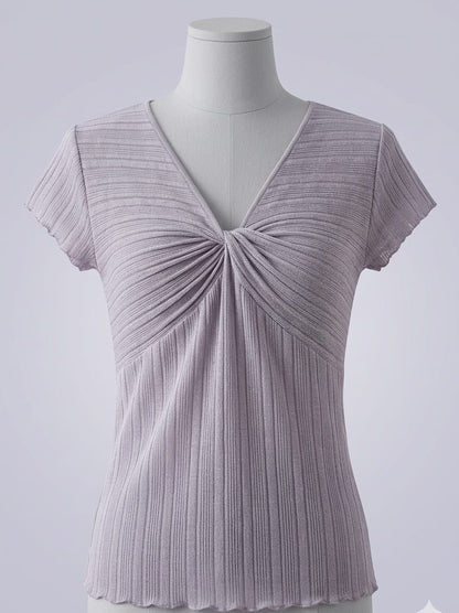 Twist-Front Ribbed Top