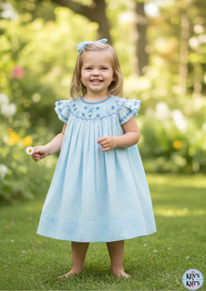 Hand Smocked Embroidered Design (Imported)