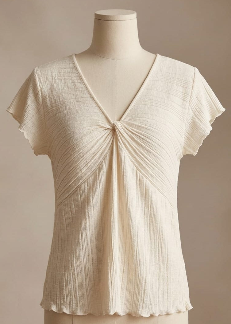 Twist-Front Ribbed Top