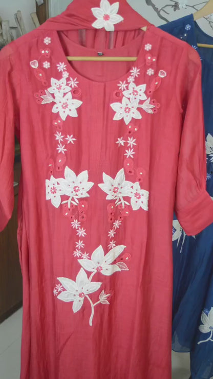 Mul Chanderi 3-Piece Set