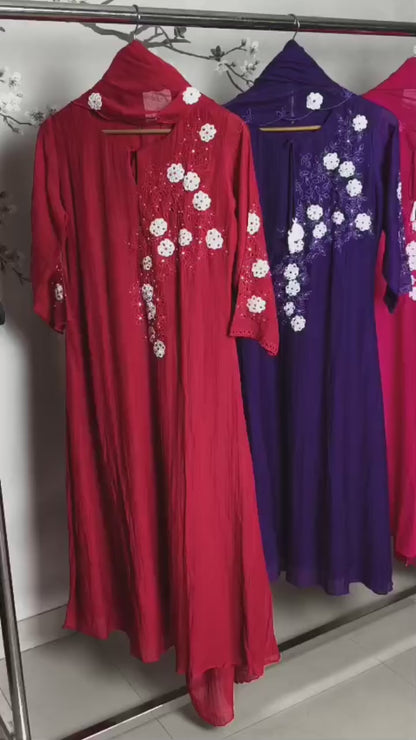 Mul Chanderi 3-Piece Set
