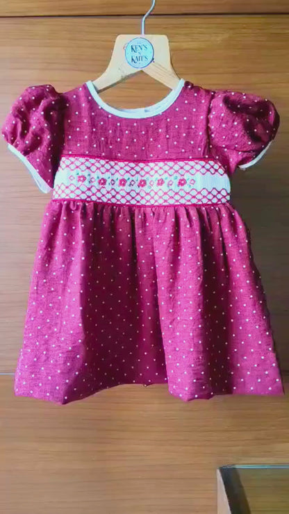 Hand Smocked Embroidered Design (Imported)