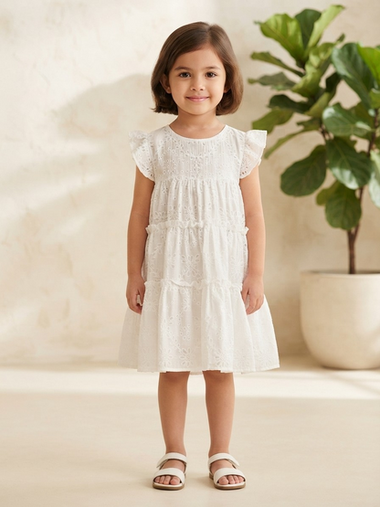 Beautiful, budget-friendly Floral Hollow-Out Frock