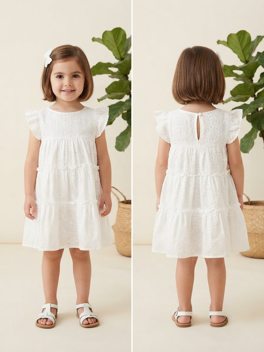 Beautiful, budget-friendly Floral Hollow-Out Frock
