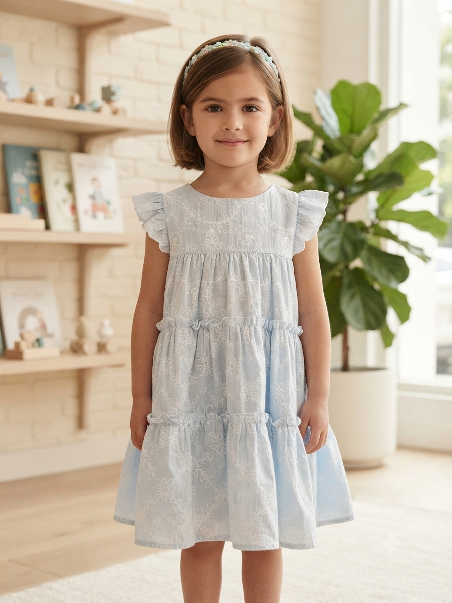Beautiful, budget-friendly Floral Hollow-Out Frock