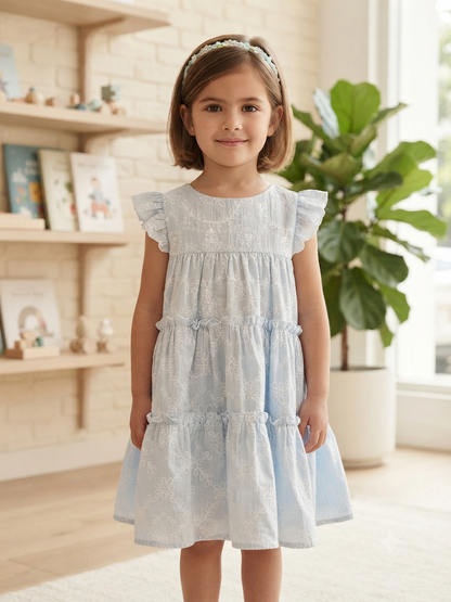 Beautiful, budget-friendly Floral Hollow-Out Frock