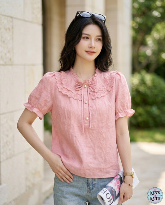 Sweet Embroidered Lace Top