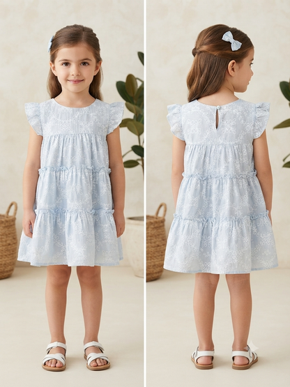 Beautiful, budget-friendly Floral Hollow-Out Frock