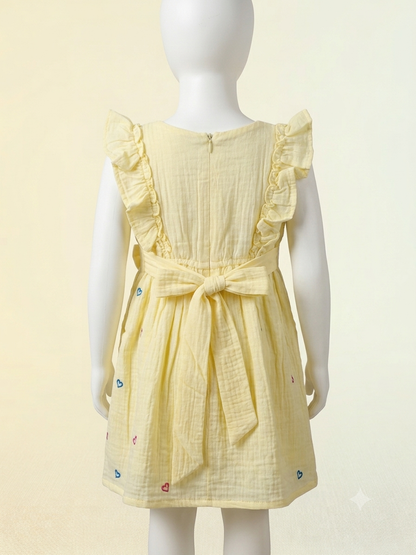 Floral Embroidered Kids Dress