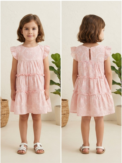 Beautiful, budget-friendly Floral Hollow-Out Frock