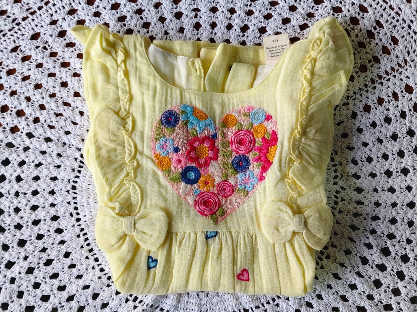 Floral Embroidered Kids Dress